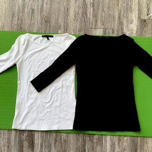 Pair of WHBM Essential 3/4-sleeve tees